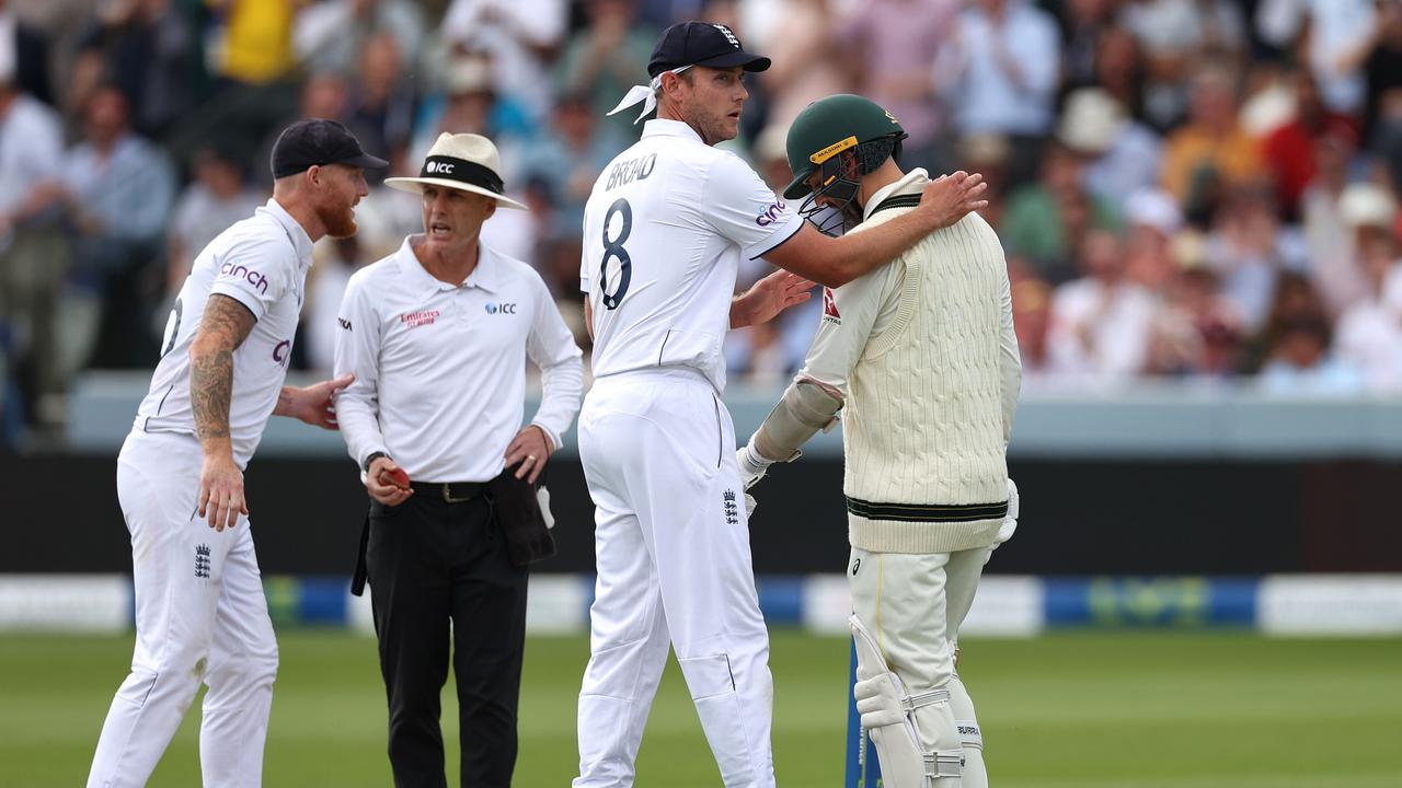 Nathan Lyon bravely went to the crease. Picture: Getty Images