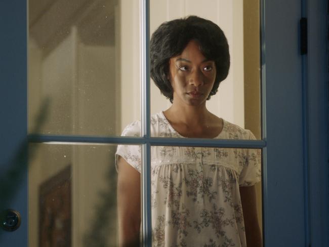 Betty Gabriel’s housekeeper, Georgina, is slavishly attentive.