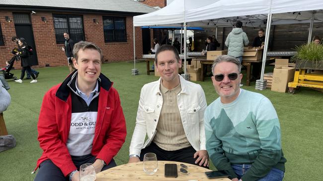 James Johnson, Dan Hope and David Parritt at the 2023 Mould Cheese Festival in Melbourne. Picture: Athos Sirianos.