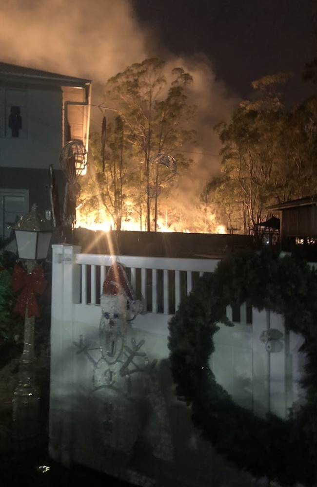 Mason Reynolds captured this image of the fire approaching his home overnight.