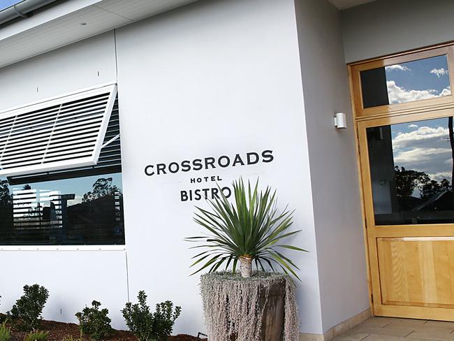 New looking Crossroads Hotel in Casula NSW, Australia. 5 July, 2018. Tooth and Co was the major brewer of beer in the 1800s. A new project by the Australian National University has digitised Tooth and Co's "yellow cards" (profiles of all the pubs it supplied) and in the process uncovered new photos and information about Liverpool's historical pubs. One of them is the Crossroads Hotel.  (AAP IMAGE / Carmela Roche).