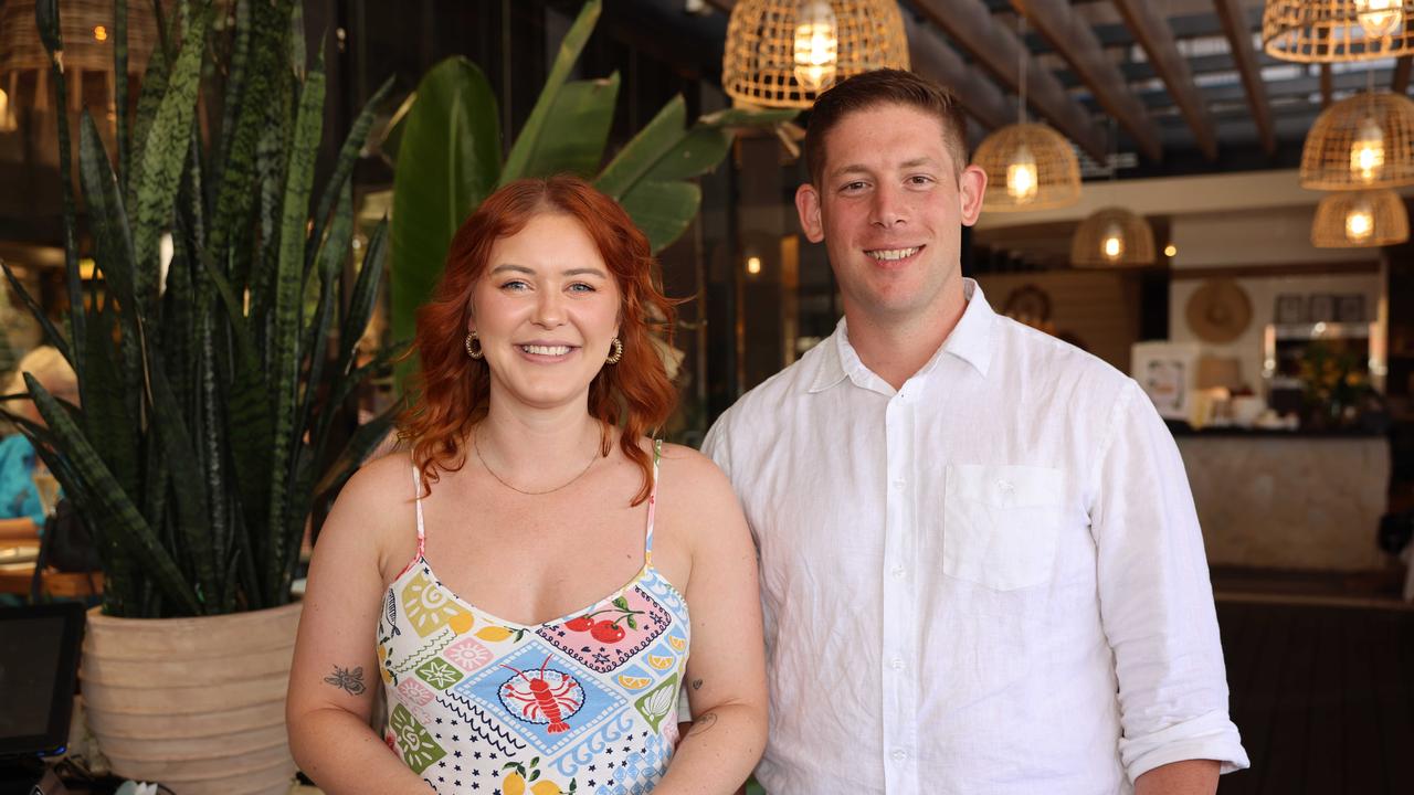 Shannon Newlands and Matt Harper at the M.O.B Academy Charity Lunch Edgewater Dinner and Lounge Capri on Via Roma for Gold Coast at Large. Picture, Portia Large.