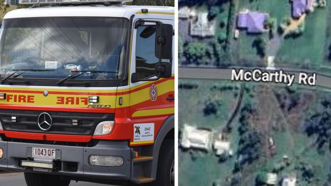 A man in his 30s has been treated for burns to his arms after a shed fire on McCarthy road, Craignish at 6.23pm on Sunday April 2, 2023.