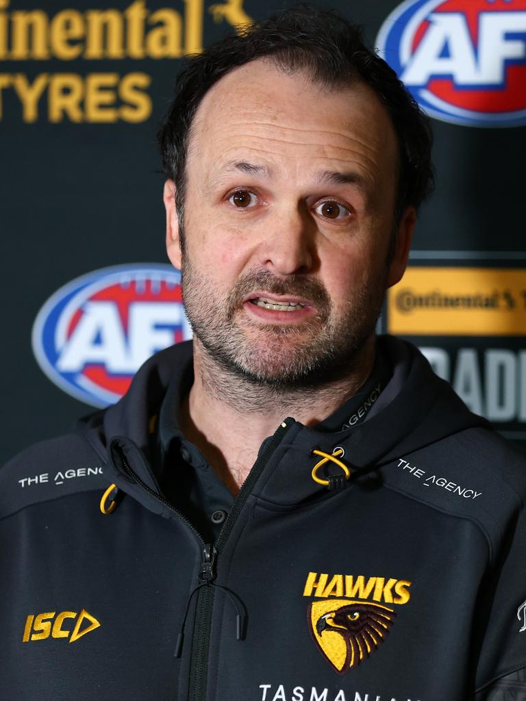 Hawthorn’s Mark McKenzie. Picture: Josh Chadwick/AFL Photos via Getty Images