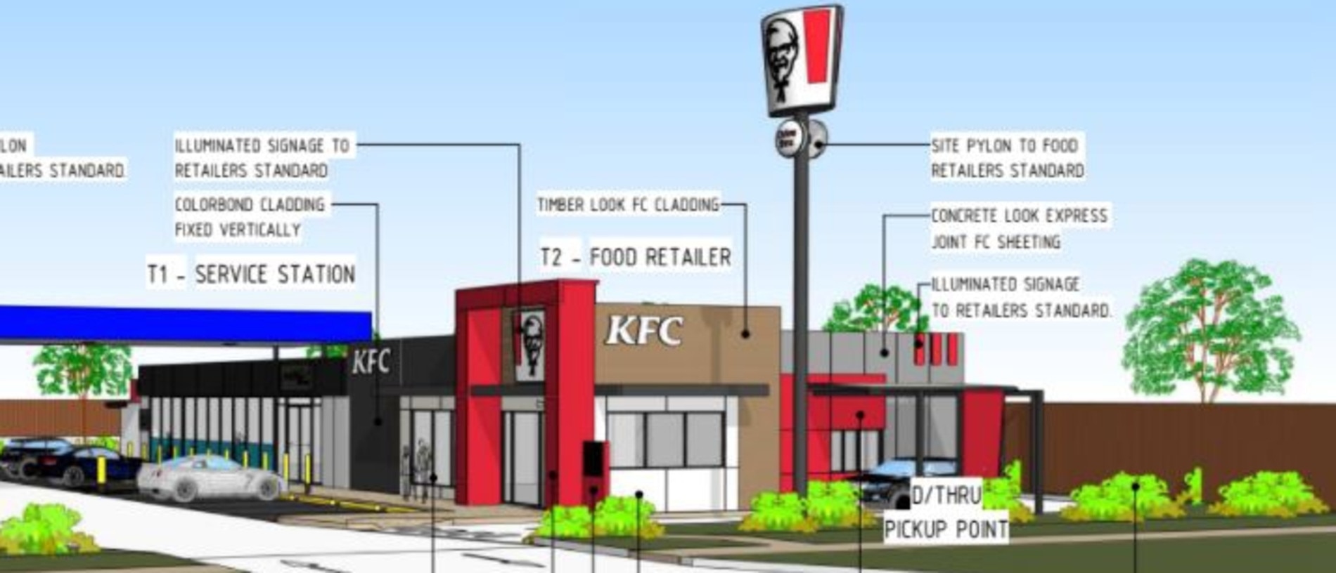 Whitsunday Regional Council has confirmed the developers behind a proposed new Bowen service station and fast food outlet are hoping to bring KFC on board. Picture: Supplied