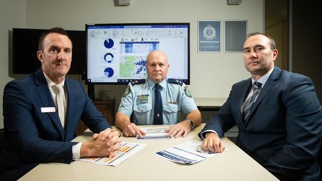 Operation Sweetenham bosses (L to R): Detective Inspector Guy Magee, Detective Superintendent Darren Newman and Detective Inspector Graham Hibbs. Picture: Julian Andrews