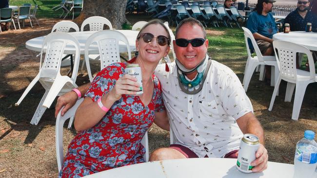 Helen Lawson and Aldo Conti at the Reset Festival at the Darwin Ski Club. Picture GLENN CAMPBELL