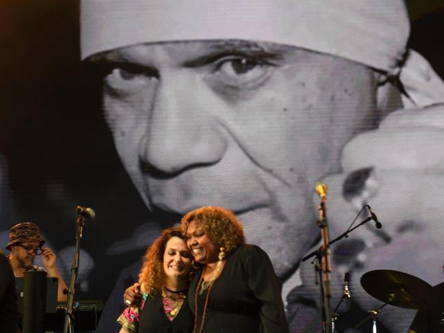 Emma Donovan and fellow First Nations' artists pay tribute to the passing of Uncle Archie Roach at the 2022 National Indigenous Music Awards. Picture: (A)manda Parkinson