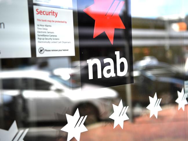 National Australia Bank signage is seen at a branch in Adelaide, Friday, September 14, 2018. (AAP Image/David Mariuz) NO ARCHIVING