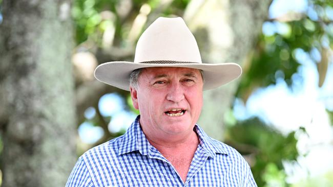 BRISBANE, AUSTRALIA - NewsWire Photos - January 19, 2022. Deputy Prime Minister Barnaby Joyce speaks during press conference in Brisbane regarding new measures aimed at improving Brisbane Airport noise issues. Picture: NCA NewsWire / Dan Peled