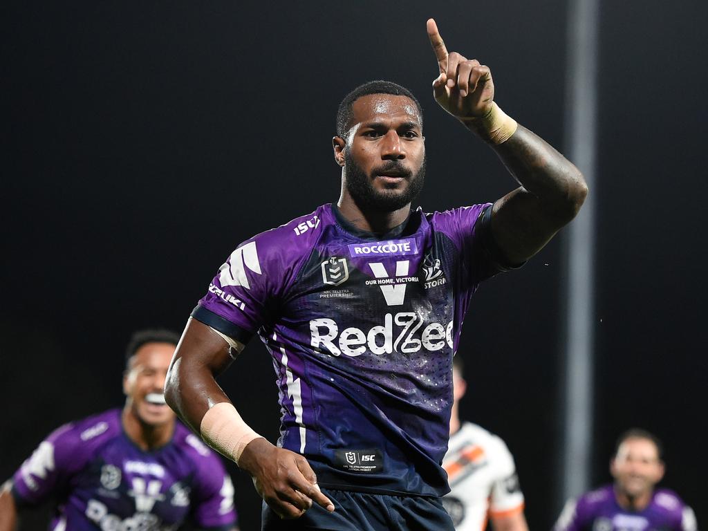 Suliasi Vunivalu was a powerhouse winger during his four-year stint with the Storm. Picture: Getty