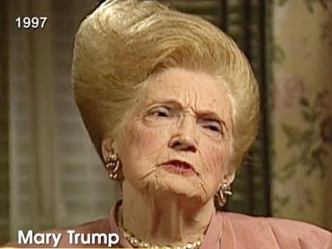 As this 1997 video of Donald Trump’s mother Mary shows he inherited her bouffant hair style, plus much more.