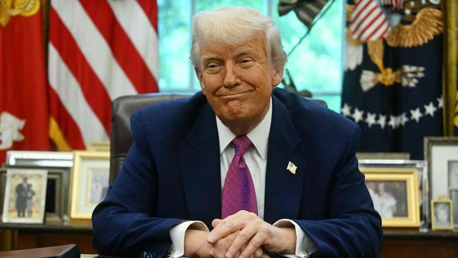US President Donald Trump in the Oval Office. Picture: AFP