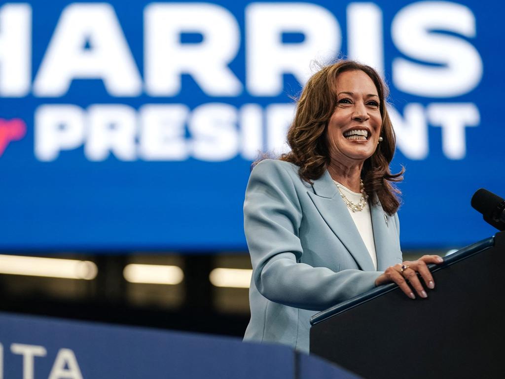 Many political observers grappled over whether the polling bump means Kamala Harris is enjoying a honeymoon phase or has long-lasting momentum. Picture: Elijah Nouvelage/AFP