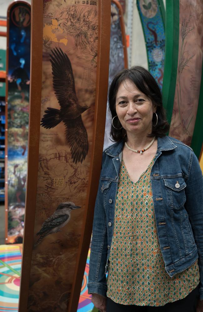 Marli Moir stands beside the Genestreaming Journey. September 5, 2024. Picture: Christine Schindler
