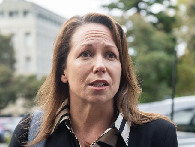 MELBOURNE AUSTRALIA - Newswire Photos APRIL 30TH 2024 : Attorney-General of Victoria, Jaclyn Symes, arrives at Parliament, commenting on MP Darren Cheeseman, who has been booted from the Labor caucus following fresh allegations of persistent and inappropriate behaviour. PICTURE : NCA Newswire / Nicki Connolly