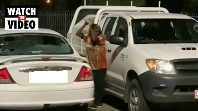 Alice Springs woman caught smashing car windows