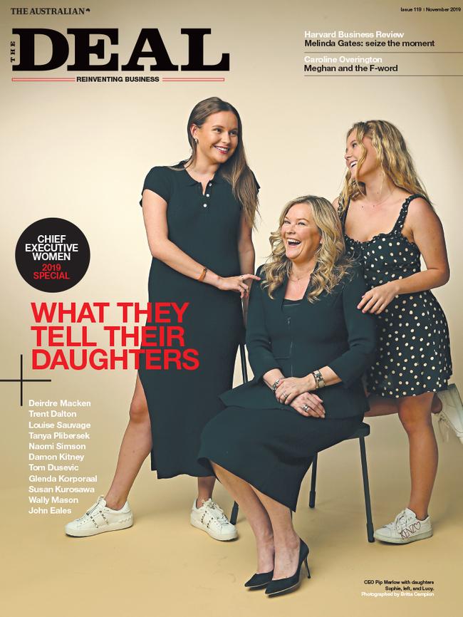 This article appears in the 55-page 2019 Chief Executive Women edition of The Deal which is published in The Australian this Friday<i><b/></i>.