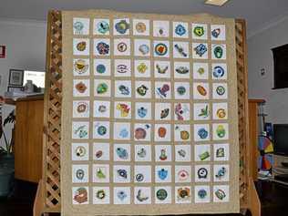 MYSTERY QUILT: Dalby Bowls Club has been holding the quilt since mid-November. Picture: Meg Gannon