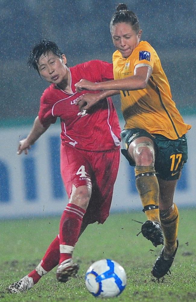 Kyah Simon during that final against of North Korea in 2010. Picture: Visual China Group via Getty Images