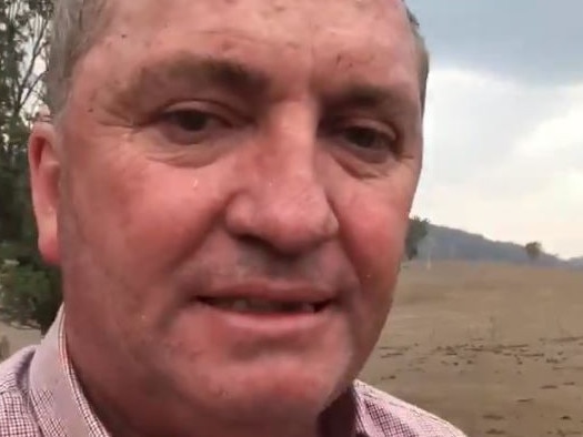 Twitter video grab from Barnaby Joyce's ranting Christmas message regarding his anger about climate change taxes. Source: Twitter Barnaby Joyce @Barnaby_Joyce https://twitter.com/Barnaby_Joyce/status/1209372444726743046?s=20