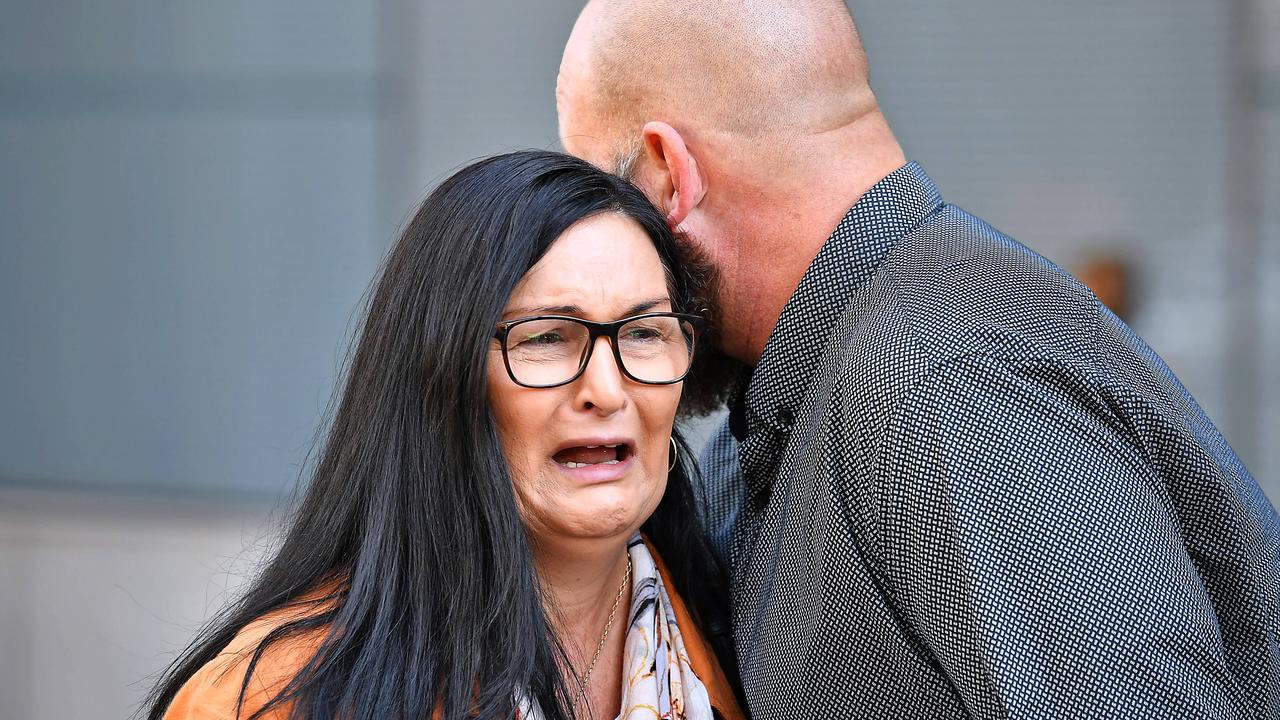 Michelle Liddle and Ben Beaumont outside Brisbane Supreme Court. Picture: John Gass