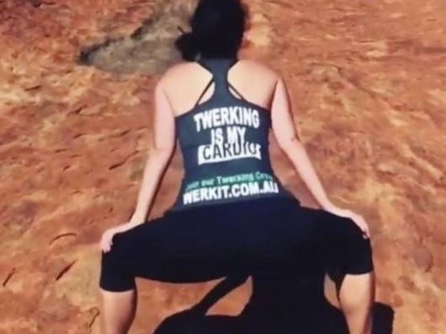 The video showed a woman twerking on top of Uluru.