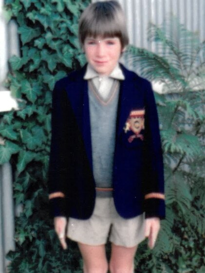 Mr Cooper pictured in his Saint Ignatius' College uniform.