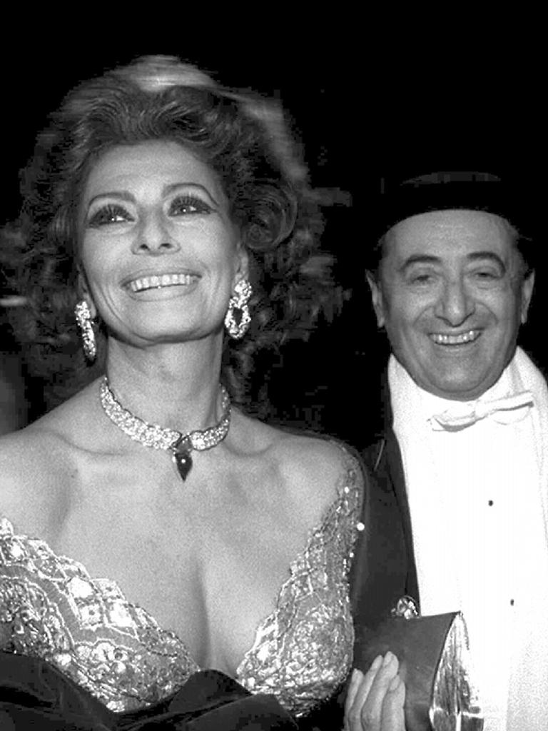 He attempted to move into politics twice as an independent. Pictured here with Italian actor Sophia Loren in 1995. Picture: Supplied