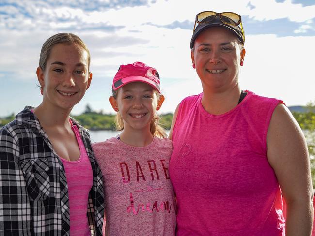Jean Kelleher with her two daughters Talia, 14, and Breanna, 11, supporting a good cause at the Mackay Mother's Day Classic fun run 2021. Heidi Petith