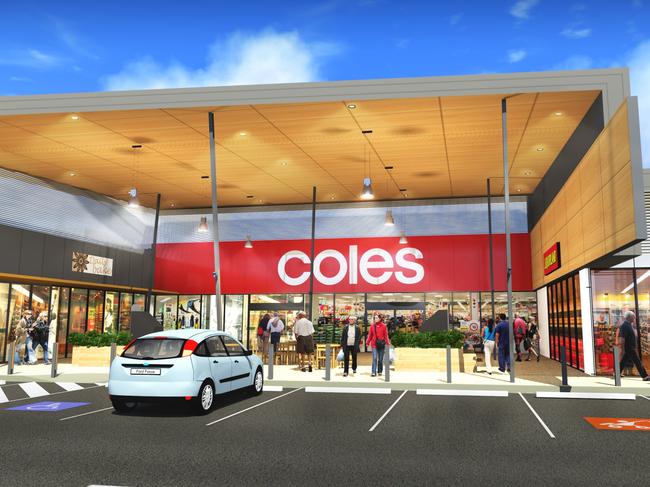 An artist's impression of the Coles anchored neighbourhood shopping cnetre at North Buderim