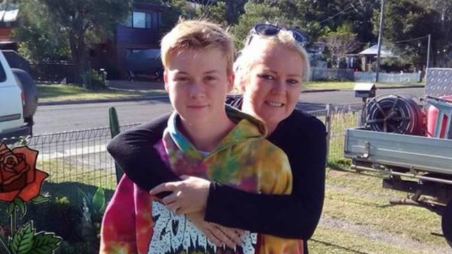 Jasey Grant with his mother Erryn.