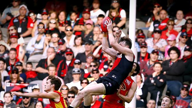 Goddard flies high. Picture: Wayne Ludbey