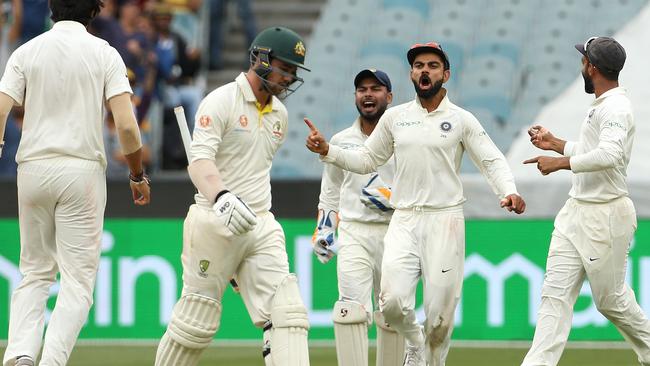 Australian batsman Travis Head after being dismissed by India during the Boxing Day Test. Picture: AAP 