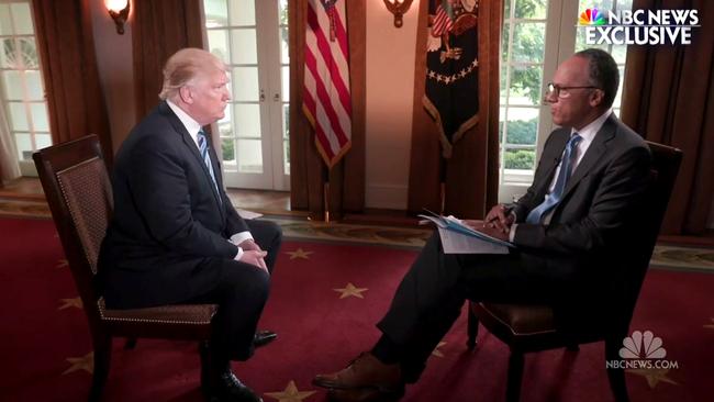 This interview caused a lot of problems for Mr Trump. Pic: NBC