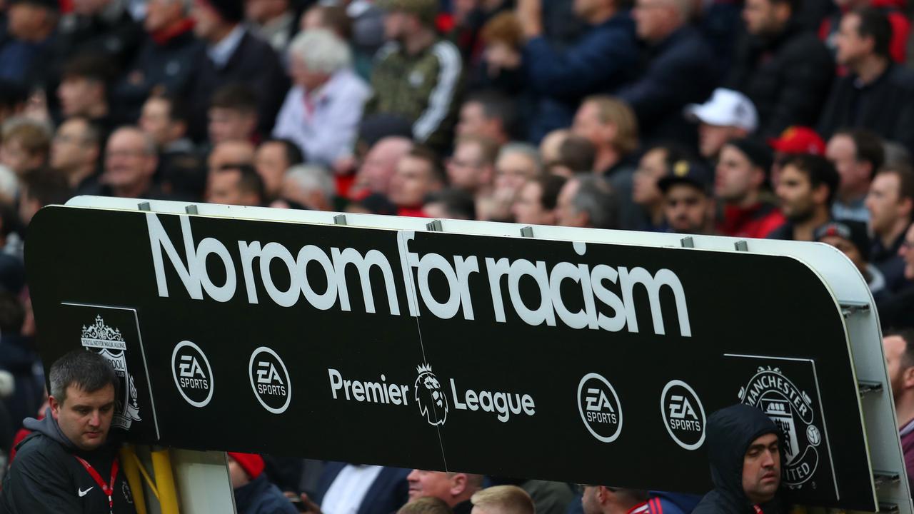 Every Premier League match this round displayed ‘No room for racism’ messaging. (Photo by Catherine Ivill/Getty Images)