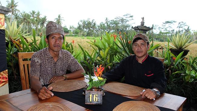 Supervisor Wayan Bagia and chef Dewa Seken were in charge of the Dewa Malen Restaurant. 