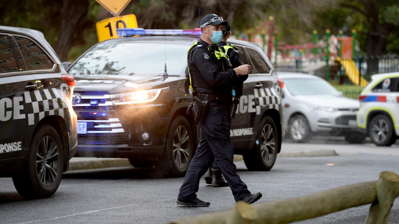 So far, there’s been a very heavy police presence but a scarce health and welfare one. Picture: Andrew Henshaw