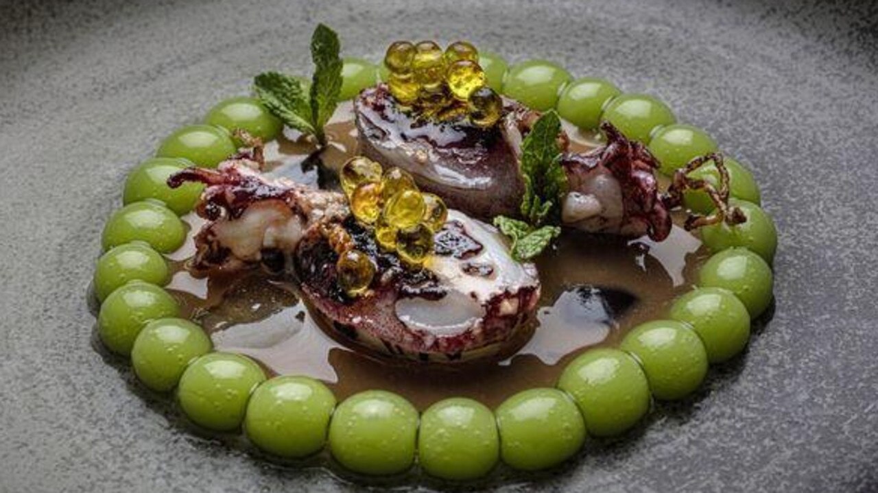 A dish at Disfrutar in Barcelona, which came in at number 2. Picture: 50 Best.