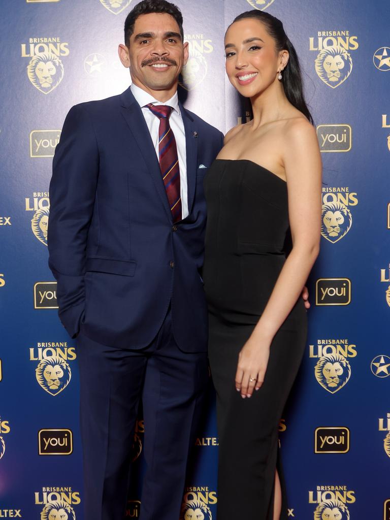 Charlie Cameron and Caitlin Seeto at the Brisbane Lions awards night at Star Brisbane casino. Picture: Steve Pohlner