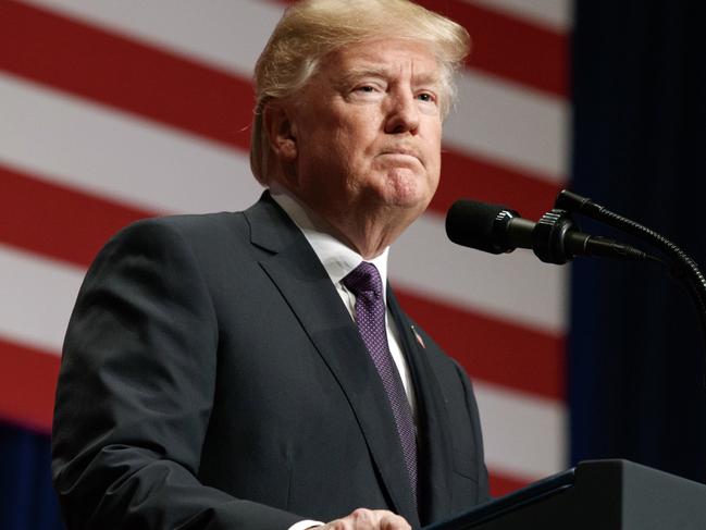 President Donald Trump speaks on national security Monday, Dec. 18, 2017, in Washington. Trump says his new national security strategy puts "America First." (AP Photo/Evan Vucci)