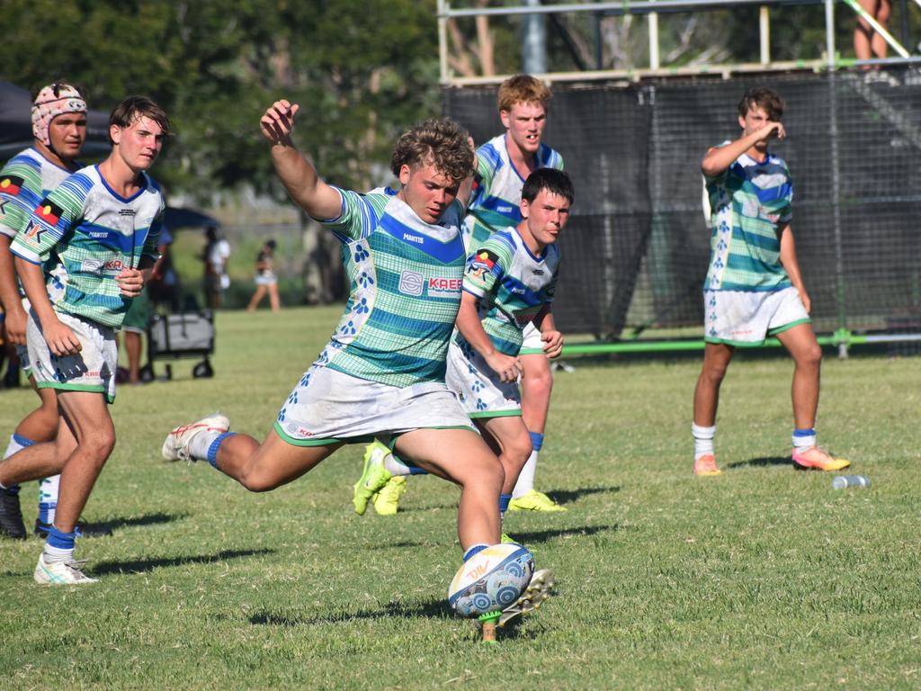 Under-17 grand final, Gladstone Ringers versus Woorabinda Warriors, at Warba Wangarunya Rugby League Carnival at Saleyards Park, Rockhampton, on January 24, 2025. Photo: Pam McKay