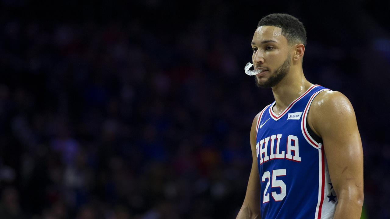 PHILADELPHIA, PA - OCTOBER 30: Ben Simmons #25 of the Philadelphia 76ers looks on against the Minnesota Timberwolves at the Wells Fargo Center on October 30, 2019 in Philadelphia, Pennsylvania. NOTE TO USER: User expressly acknowledges and agrees that, by downloading and or using this photograph, User is consenting to the terms and conditions of the Getty Images License Agreement. (Photo by Mitchell Leff/Getty Images)