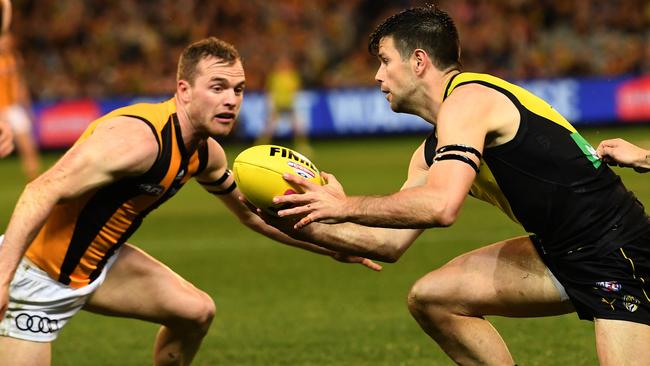 Tom Mitchell had the ball on a string against Richmond. Picture: AAP Images