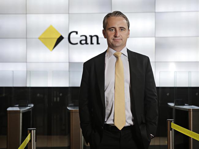 CBA Chief Exec Matt Comyn at the Commonwealth bank offices at Darling park in Sydney CBD on the 2nd of April 2020.