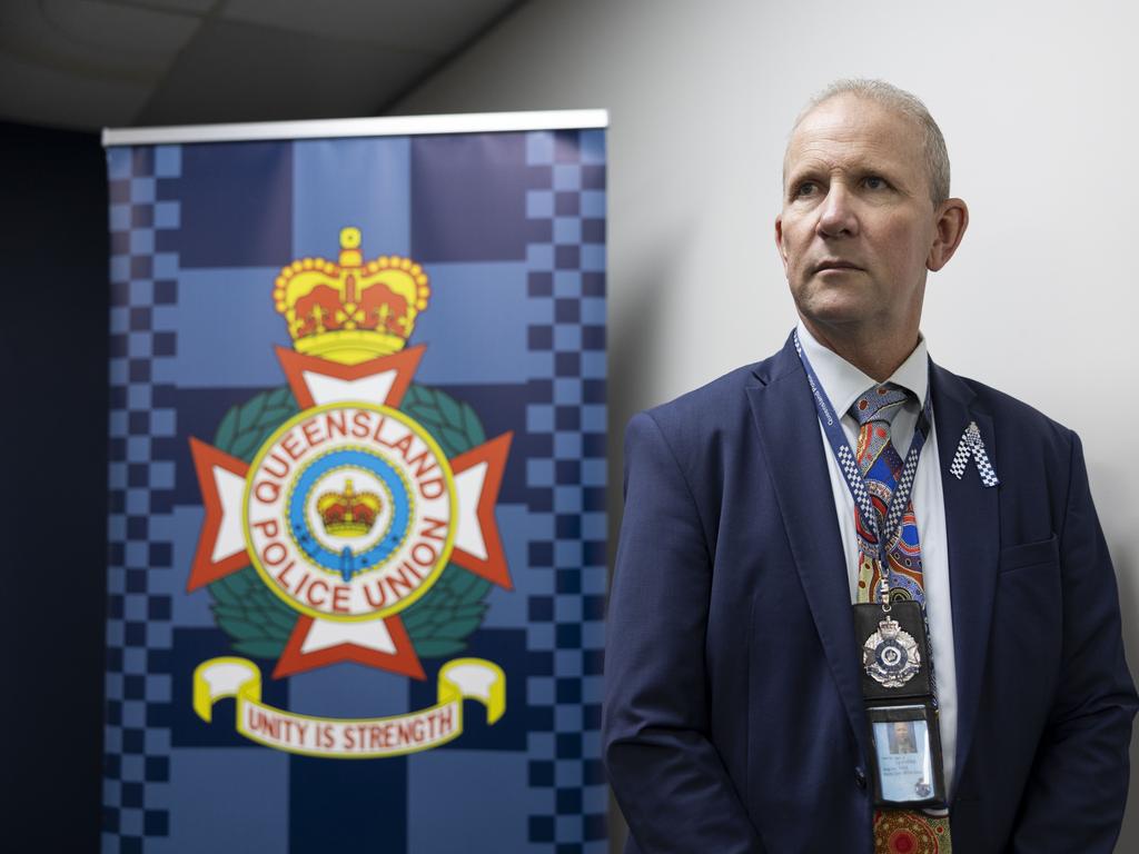 Queensland Police Union boss, Ian Leavers, at Police Union HQ.