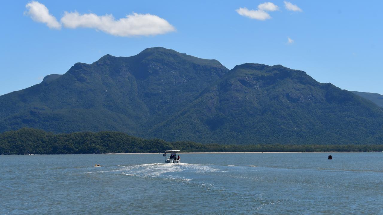 Hinchinbrook Island, the world's largest island national Park, photographed from Enterprise Channel at Dungeness. The heavily silted channel is only accessible during high tides. Picture: Cameron Bates