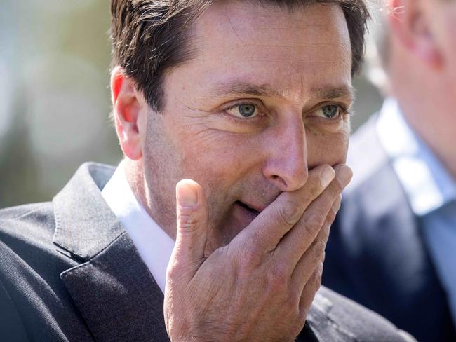 MELBOURNE, AUSTRALIA - NewsWire Photos - NOVEMBER 04, 2021:  Victorian Leader of the Opposition, Matthew Guy speaks to media opposite the Victorian Heart Hospital site in Clayton. Picture: NCA NewsWire/Sarah Matray