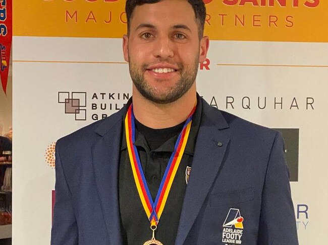 Goodwood Saints star Nick Favretto took out the division one Keith Sims OAM Medal last season. Picture: Adelaide Footy League