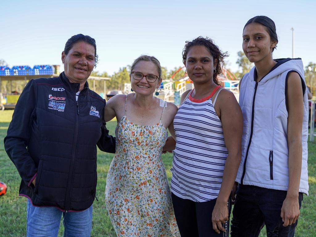 Nicole Mitchell, of Coppabella, Amanda van Tienhoven, of Seaforth via Coppabella, Joy-dean Mitchell, of Coppabella, and Kirsty Randell, of Coppabella, at the 50th anniversary celebrations of the Coppabella township. Picture: Heidi Petith